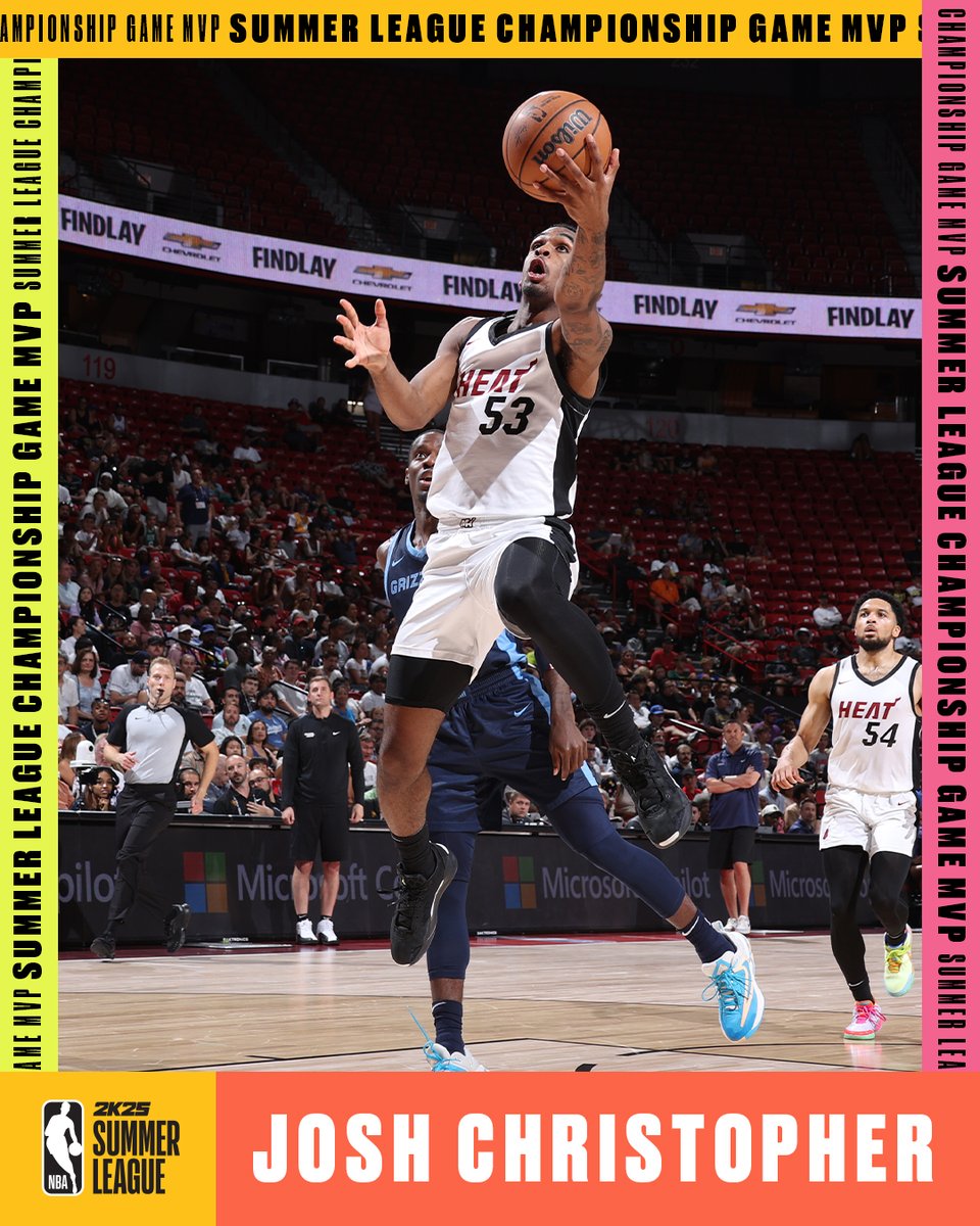 Miami HEAT (@miamiheat) on Twitter photo A breakout summer for Josh rewarded with the <a href="/NBASummerLeague/">NBA Summer League</a> Championship MVP ๐ A breakout summer for Josh rewarded with the <a href="/NBASummerLeague/">NBA Summer League</a> Championship MVP ๐