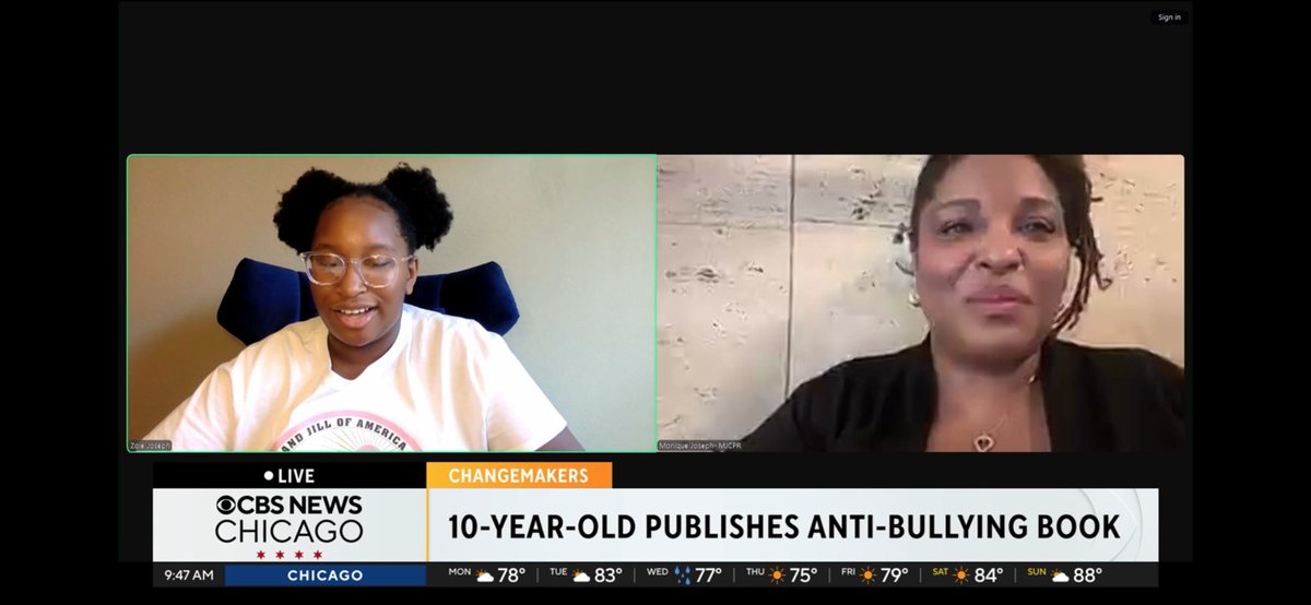 AuthorMoJoseph's tweet photo. Proud mommy. Check my daughters interview on cbs today about her new book on bullying https://t.co/xHXmbS30te https://t.co/D3uYUFh2SZ