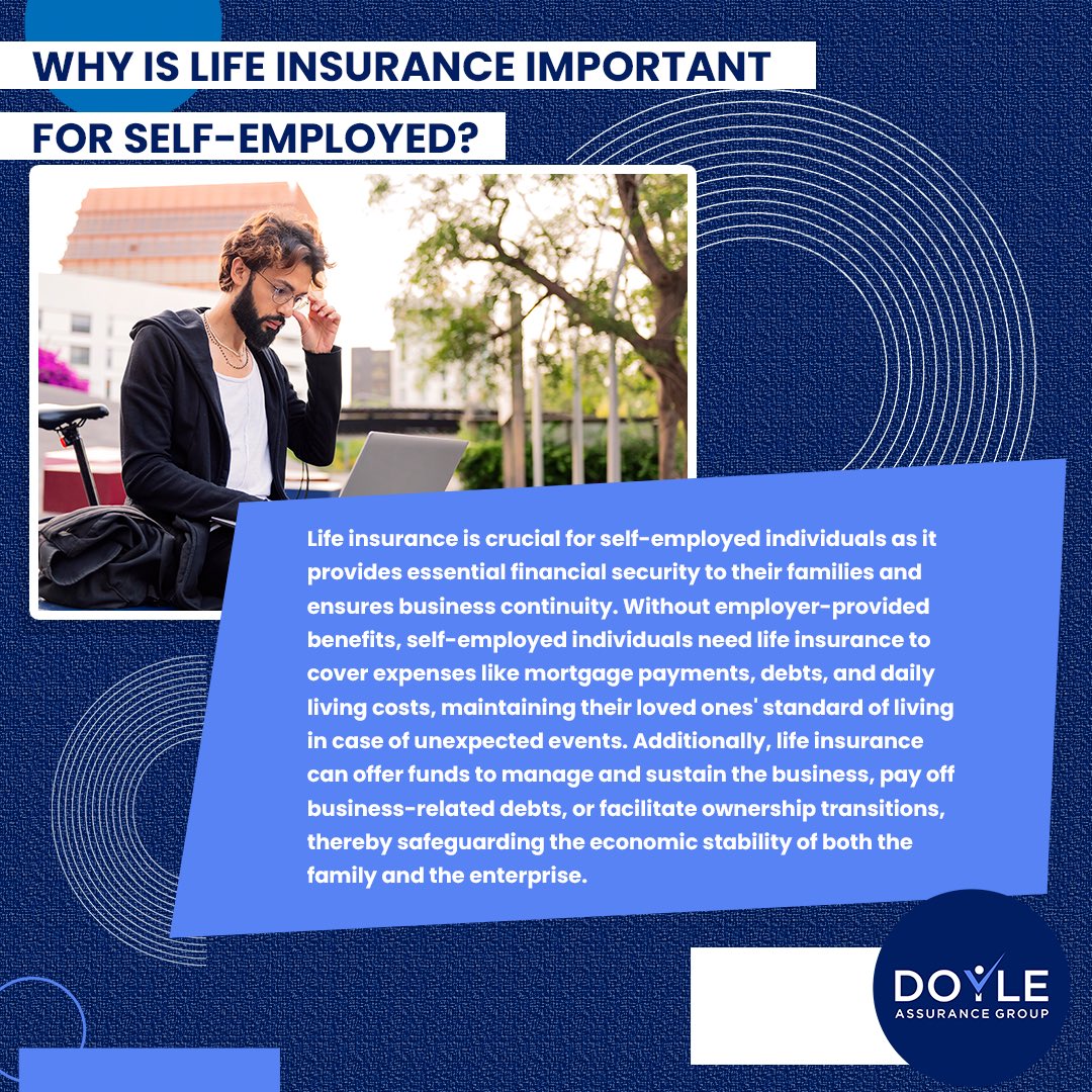 doyleassurance's tweet image. Balancing independence and responsibility? Let Doyle Assurance Group in Plano, Texas, help with life insurance tailored to your needs. 🛡️

#LifeInsuranceExperts #FinancialWellness #InsuranceGuidance #DoyleAssuranceGroup #SelfEmployedLife #LifeInsuranceOption #SecureFuture