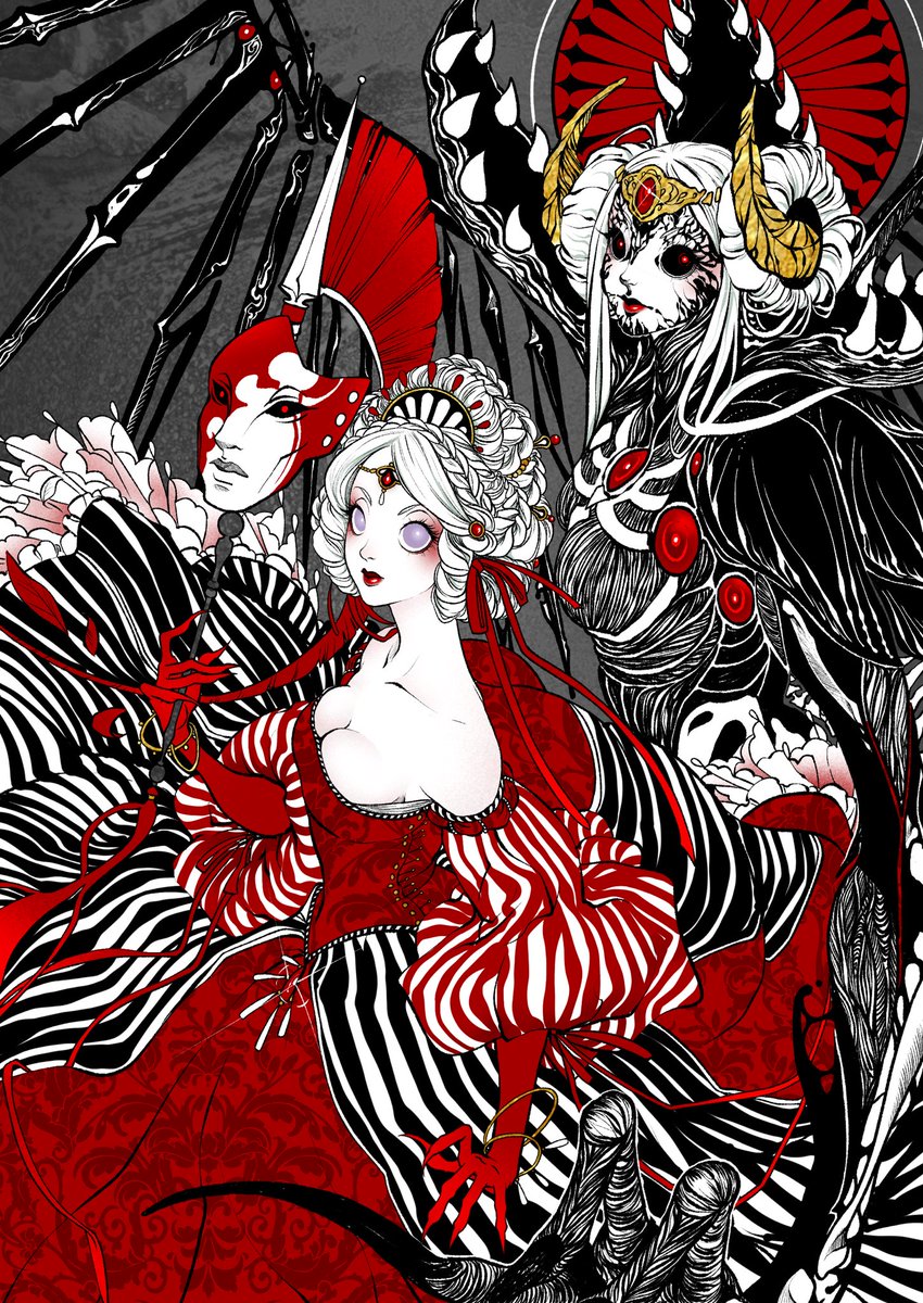 My work for the <a href="/fe3hmasquerade/">Farce and Facades - Complete</a> zine, a personal favorite. Leftover såle in the thread below. #FE3H