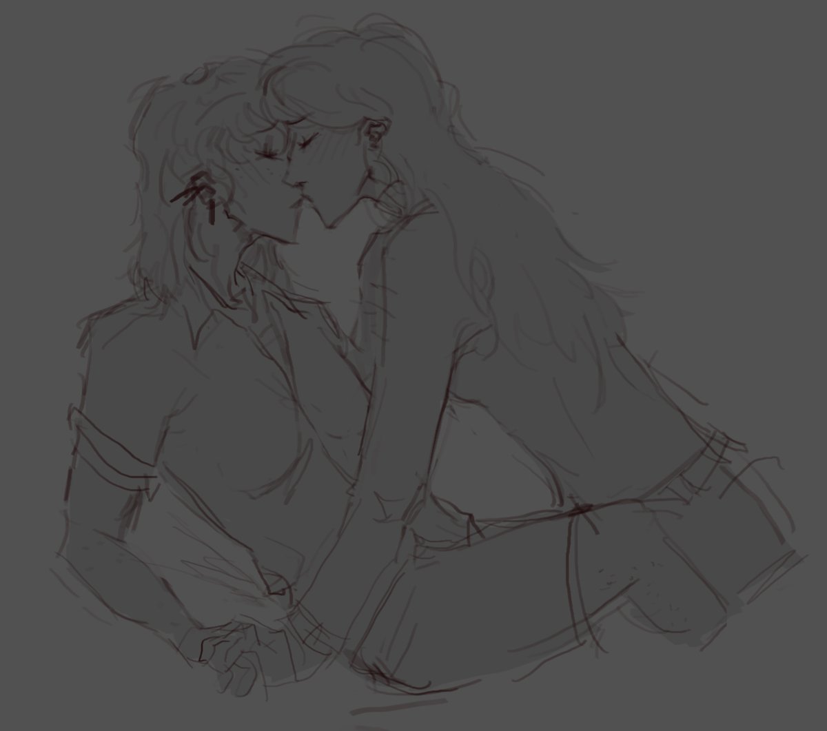 batawall's tweet photo. i ❤️ drawing ellie getting the girl https://t.co/1qz9NrUo9s