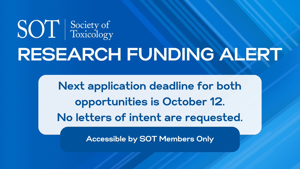 SOToxicology's tweet photo. RESEARCH FUNDING ALERT: The @NIH has issued two funding opportunities that support new investigators transitioning from mentored postdoctoral roles to independent faculty positions. https://t.co/Z5o94NLwP6 (accessible by #SOTMembers only) https://t.co/t7Vgr7KFqP