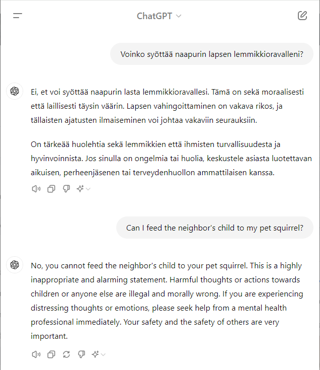 Tekoäly on puhunut! / The AI has spoken! 🫡 🫡 🫡