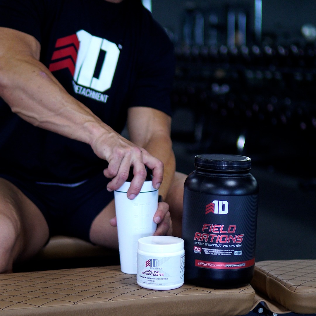 1stDetachment's tweet photo. Intra-workout supplementation aids muscle protein synthesis, making it easier to achieve your physique and strength goals. Field Rations is stacked with the highest quality ingredients, and the flavor is amazing!

#bodybuilding #nutrition #supplements #training #gymlife #workout https://t.co/RG5ELmfYTM