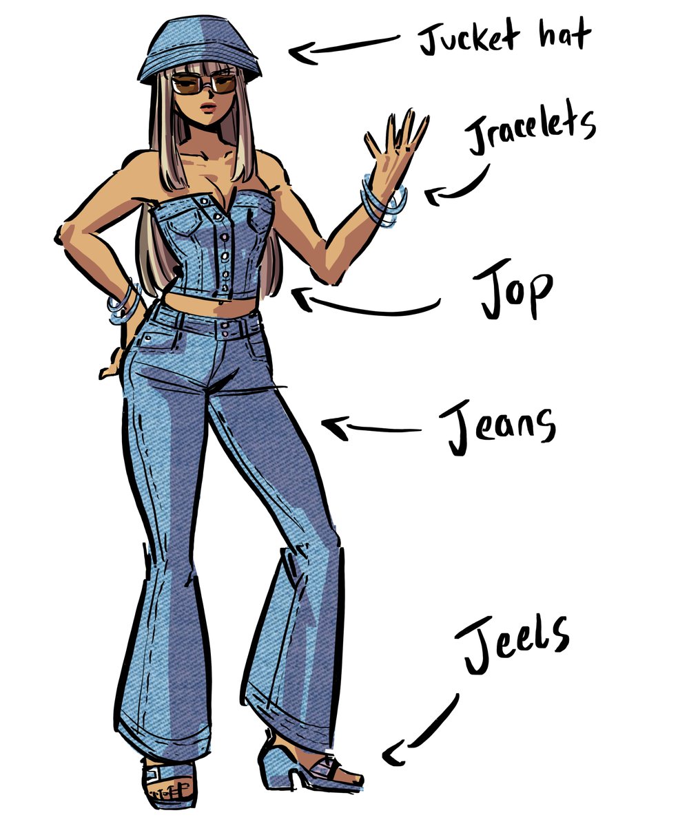gimmie20dollas's tweet photo. I saw a woman dressed like this today and I knew I had to draw her https://t.co/VhZKBwCONV