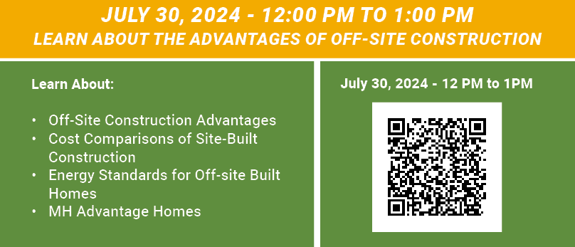 NPHSINC's tweet photo. Reigster now: https://t.co/Kl9Qdnevnr 

On July 30th from 12PM to 1PM, Homes by NPHS is hosting an online workshop where developers can learn about the advantages of off-site constructed homes. Scan the QR code or check out the link above to register for this workshop! https://t.co/N4mpT7Qvny