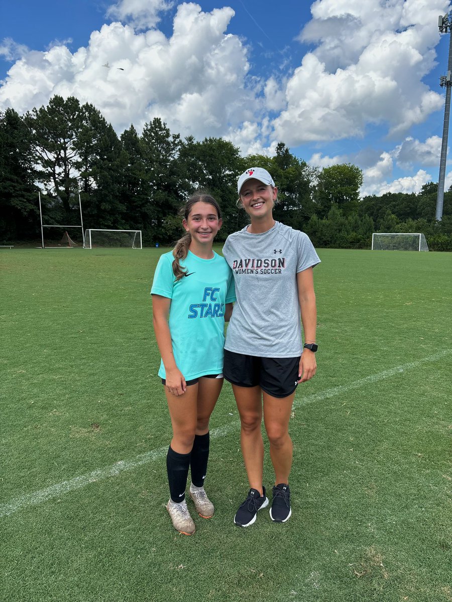 Thank you <a href="/DavidsonWSoc/">Davidson Women's Soccer</a> for an amazing ID clinic yesterday with the opportunity to see the campus and showcase myself in your environment. 

<a href="/starsofma/">FC Stars</a> 
<a href="/ECNLgirls/">ECNL Girls</a> 
<a href="/ImYouthSoccer/">ECNL/GA/Recruiting/College Soccer</a> 
<a href="/ImCollegeSoccer/">College Soccer Truth ™</a>