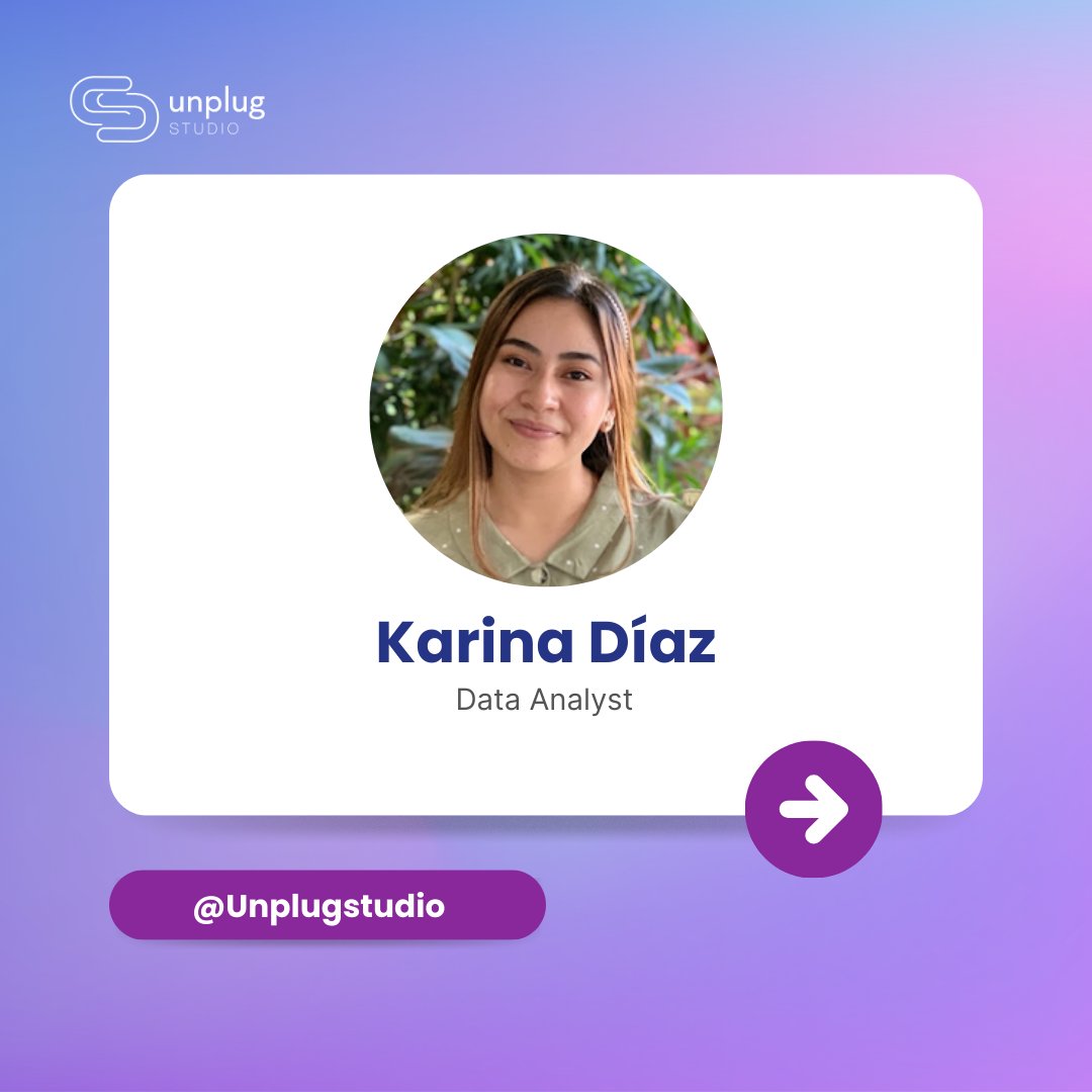UnplugStudio's tweet photo. Here at Unplug Studio, we are very proud of having such a dedicated Data Analyst. Many thanks to Karina Díaz, for her teamwork! Learn more about https://t.co/tRYdgJQibR and our team. https://t.co/z2q4T9EhNQ