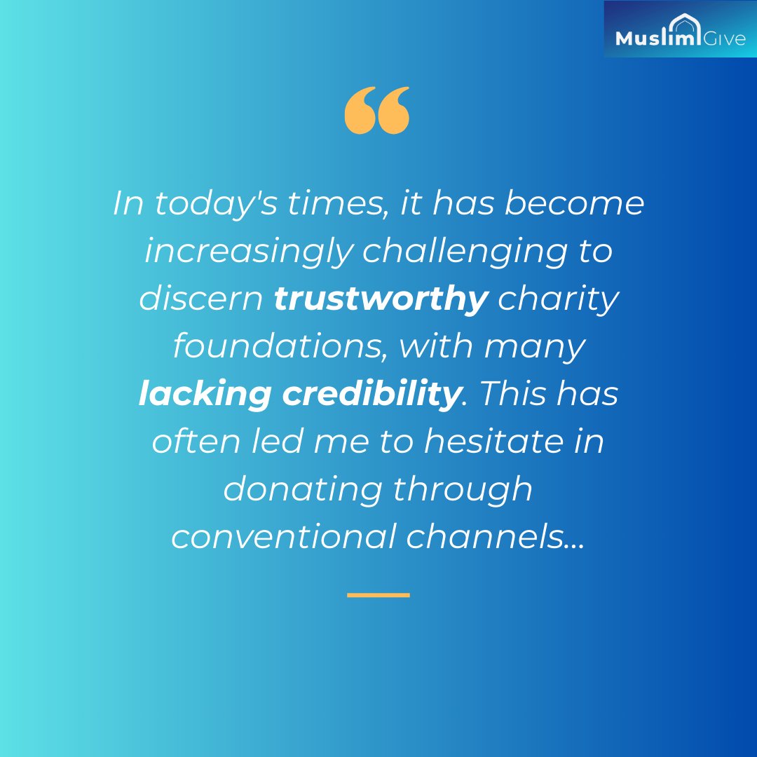 Do you ever #hesitate before donating because you're unsure if a #charity is trustworthy?  Visit #MuslimGive and discover verified charities you can trust.  muslimgive.org
#zakat #sadaqah #muslimcharity #islam #islamic <a href="/muftimenk/">Mufti Menk</a>