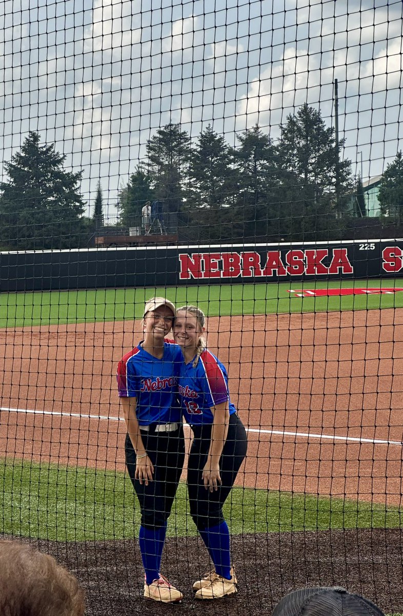 So proud of these girls representing Blair 💜🥎 tonight! Let’s go, girls! <a href="/leahchance03/">Leah Chance</a> <a href="/KalliUlven/">Kalli Ulven</a> 

NebraskaPublicMedia.org/live