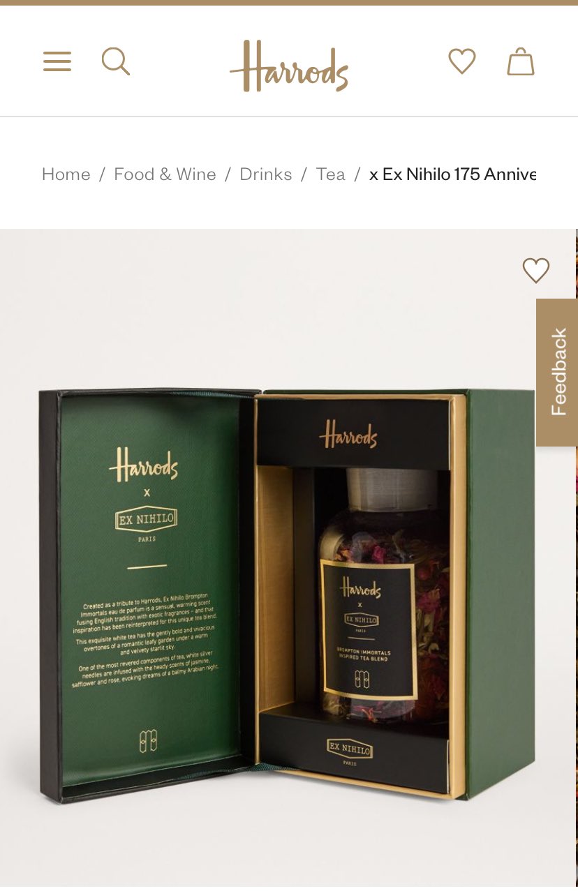 ミ*。様 ハロッズ 175周年記念　紅茶 Harrods ハロッズ 創業175年 記念グリーンティ 175 Anniversary