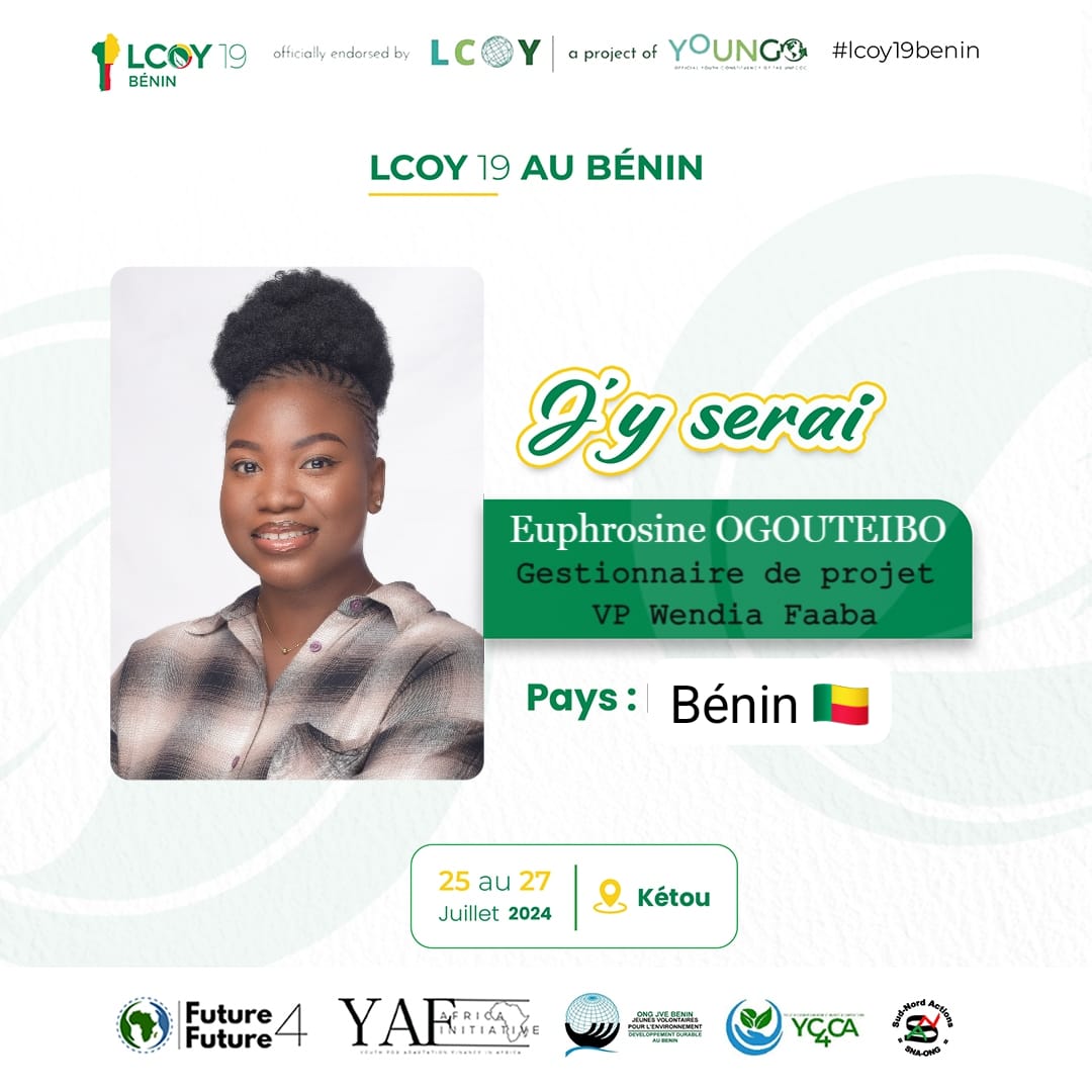 lcoybenin's tweet photo. Nous sommes heureux de dévoiler quelques personnes qui seront à #Kétou pour la #LCOY19Benin ! 

Si vous serez là, marquez votre présence dès maintenant en générant votre #badge personnalisé et partagez-le sur vos canaux de médias #sociaux !
 
#LCOY19Benin  #Team229 #COP29 https://t.co/bV4AD2dtso