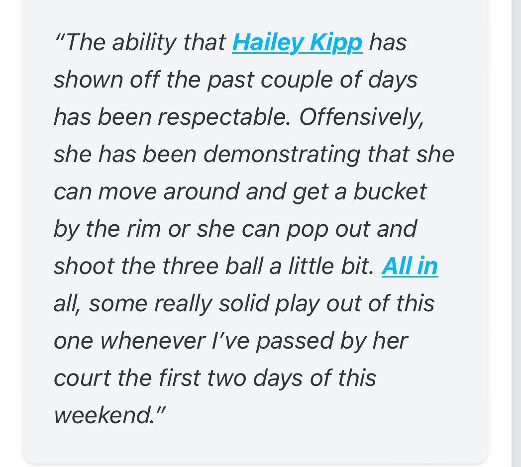HaileyKipp27's tweet photo. Thank you @PrepGirlsHoops for the write up. What a great tournament to end the season! https://t.co/KDEoxJ7tok