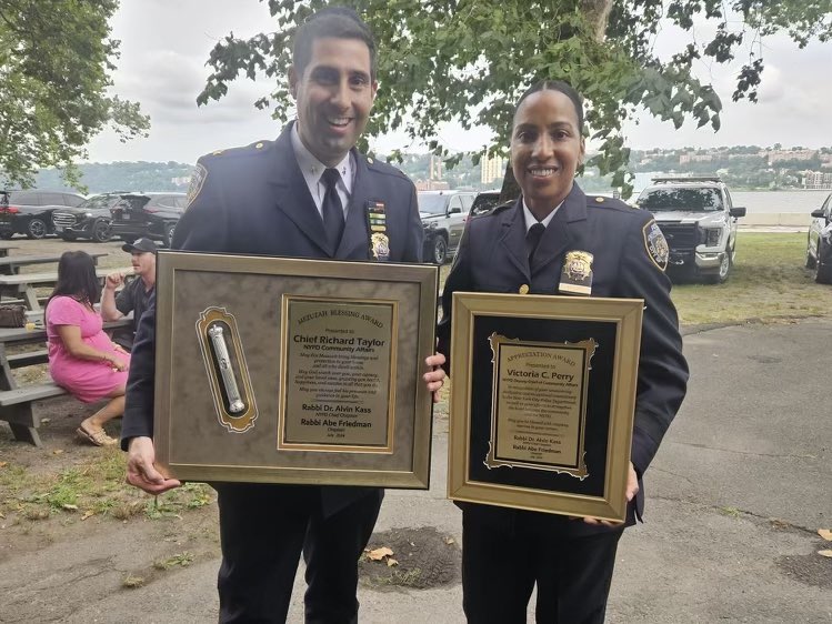 Tania Kinsella (@nypd1stdep) on Twitter photo Today on behalf of the NYPD, we had the privilege of honoring <a href="/RabbiAFriedman/">Rabbi Abe Friedman</a> for his dedication as a chaplain for over two decades.
His work in strengthening the bonds between the community and the NYPD is truly remarkable. Congratulations to all whom were presented with an Today on behalf of the NYPD, we had the privilege of honoring <a href="/RabbiAFriedman/">Rabbi Abe Friedman</a> for his dedication as a chaplain for over two decades.
His work in strengthening the bonds between the community and the NYPD is truly remarkable. Congratulations to all whom were presented with an