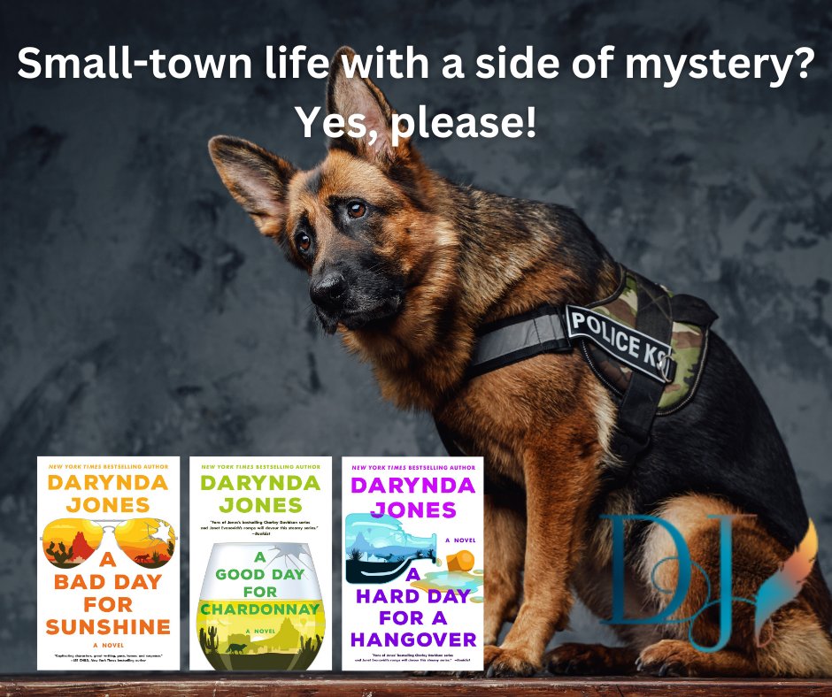 Darynda's tweet photo. Small-town life with a side of mystery? Yes, please! The #SunshineVicram series by @Darynda will keep you guessing—and laughing—till the end. 📚😂 https://t.co/YZVfgSu8tB https://t.co/zzgRSpE4Th
