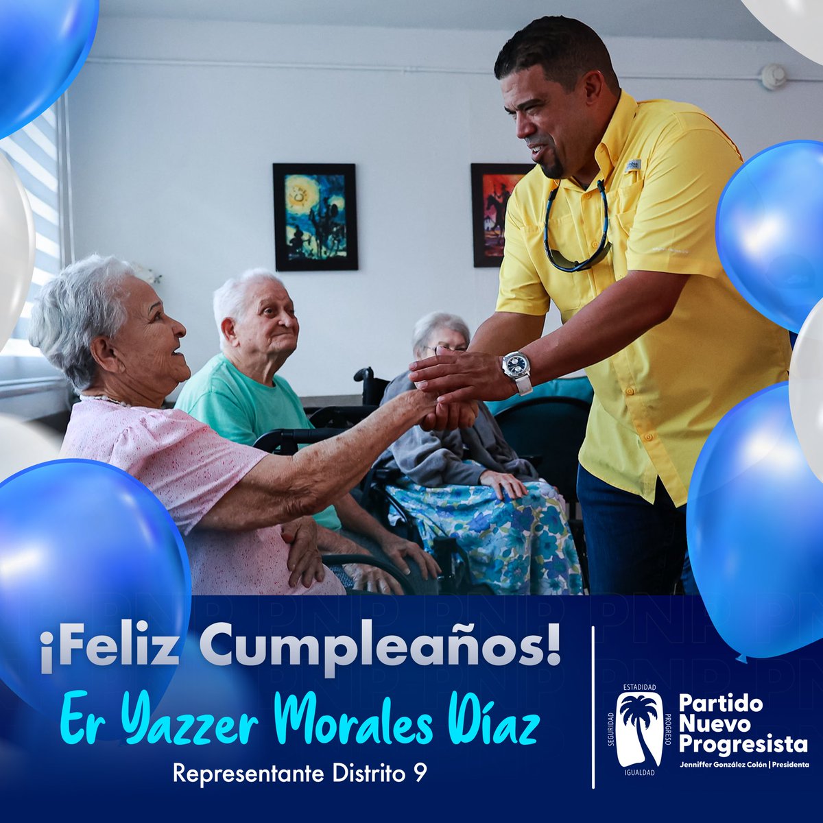 pnp_pr's tweet photo. Felicitaciones al Representante del Distrito 9, Er Yazzer Morales Díaz, en su cumpleaños. 🎉 Le deseamos mucha salud y bendiciones para que continúe con sus años de servicio público. ¡Feliz cumpleaños! 🎂🇺🇸🇵🇷 #PNP #Unidad #FiestaAzul https://t.co/FCMSzdEgTN