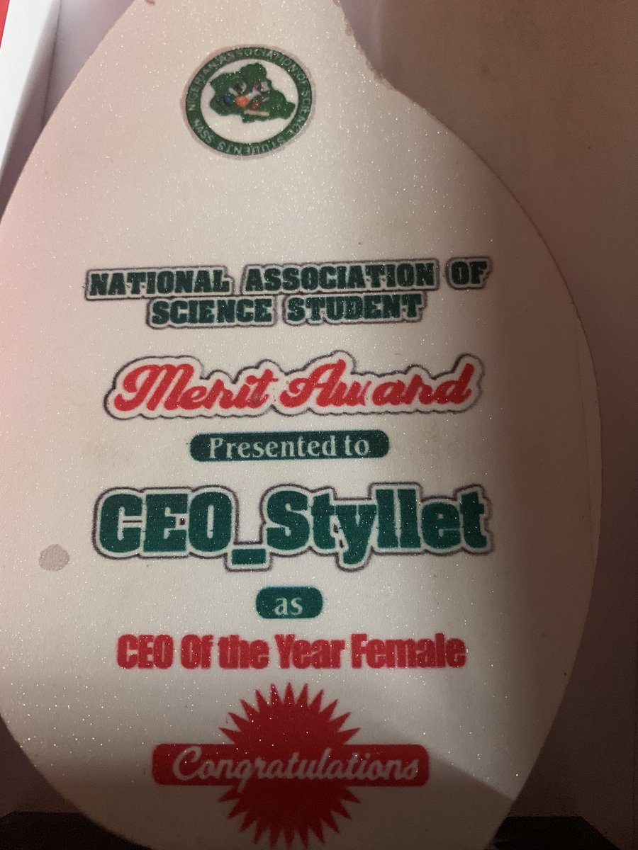 OnlyOne_Styllet's tweet photo. Thank you NATIONAL ASSOCIATION OF SCIENCE STUDENT EKSU. https://t.co/cc3Xw7bveA