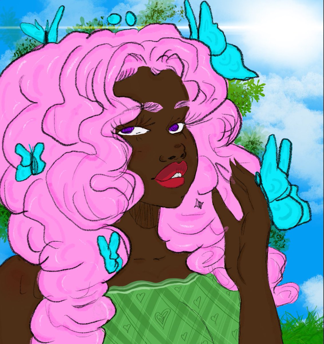 nightmarexity's tweet photo. Cotton candy girl https://t.co/xSVmfOYVnr