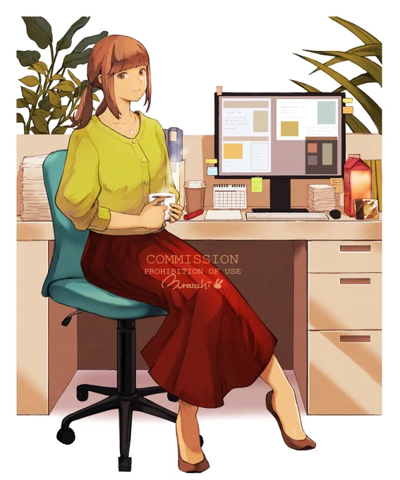 こんな感じでご依頼主様のオリキャラやTRPG用の立ち絵などリクエストいただいてます #skeb