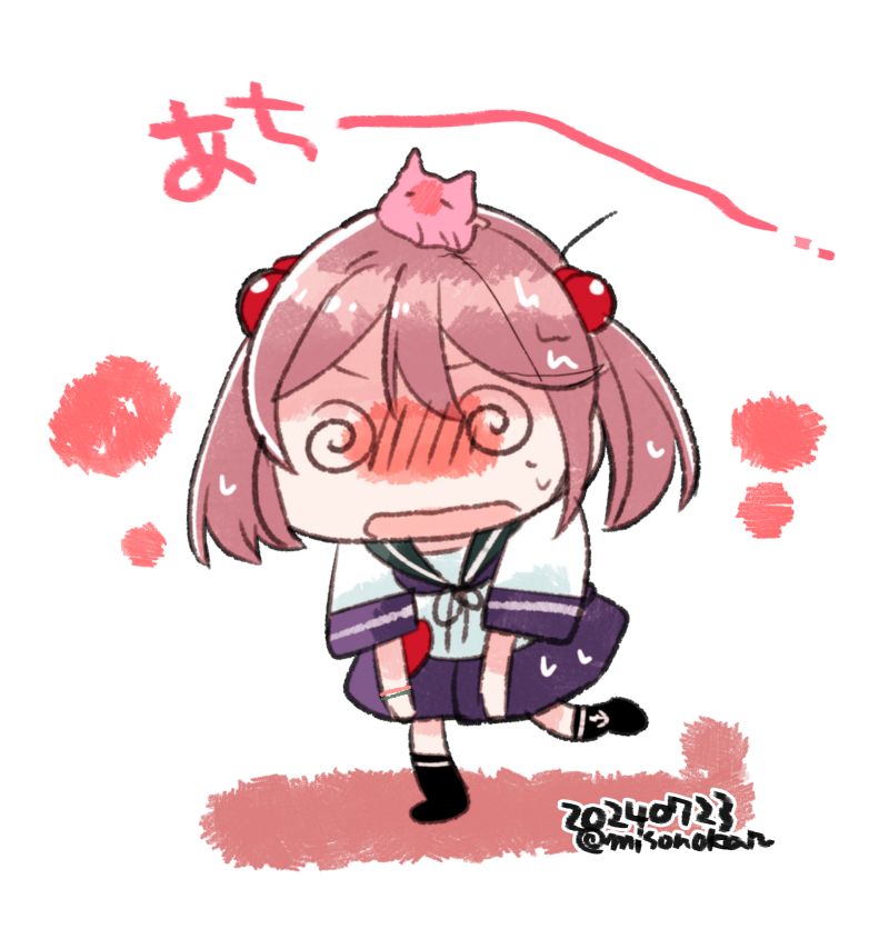 漣(艦これ) 「あつがなついですぞ～～～～～～～～～～」|みその🍥休憩中🐰🍓🌸のイラスト