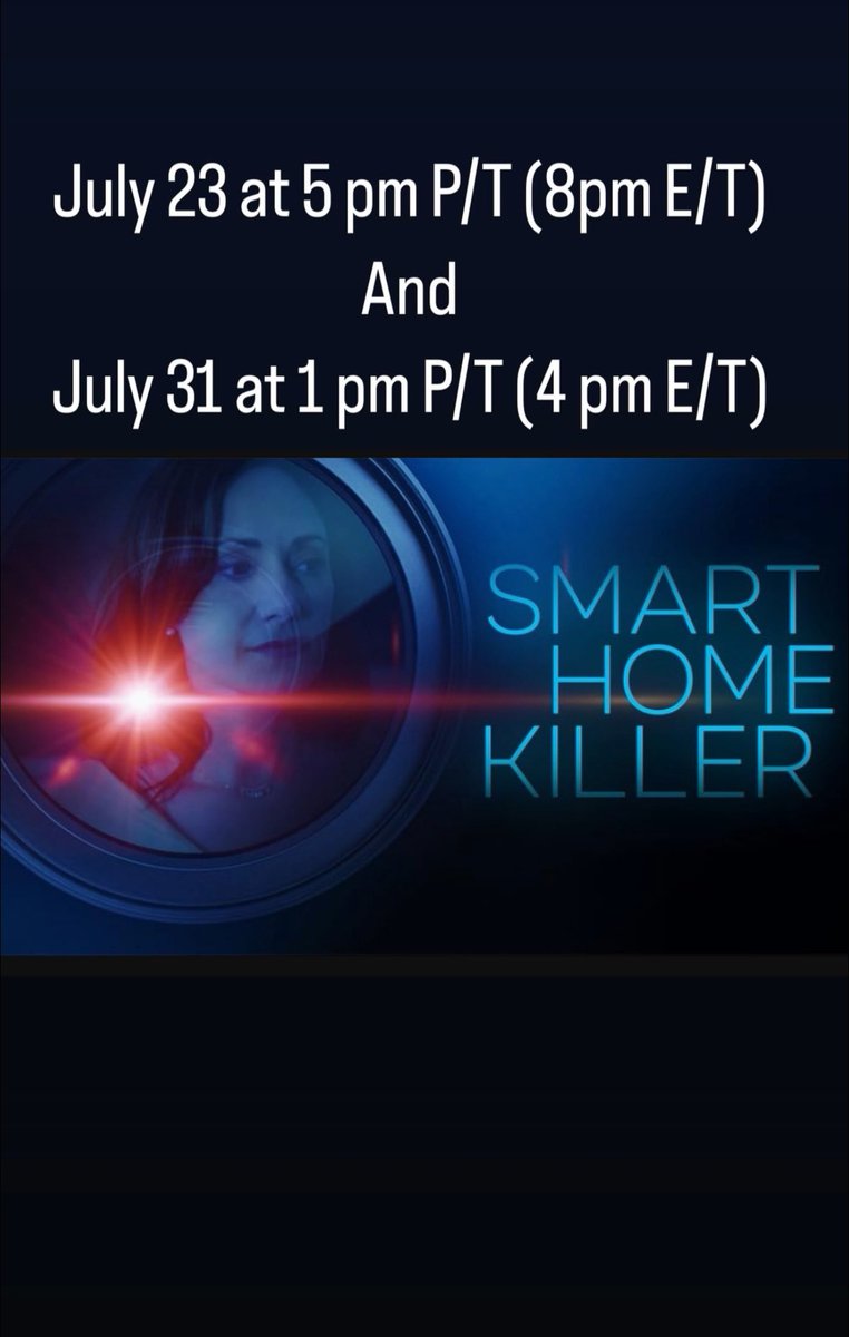 He’s baaaaaak tomorrow night on <a href="/LMN/">Lifetime Movie Network</a> my latest thriller “Smart Home Killer”.