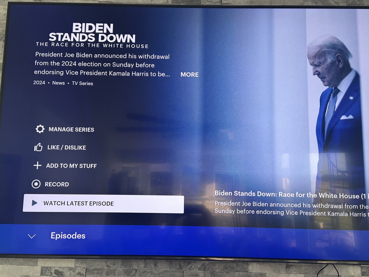KamVTV's tweet photo. How did Disney owned Hulu already create a series about Biden withdrawing his 2024 nomination so quickly? 

The series is called “Biden Stands Down” https://t.co/l3pesCBkAm