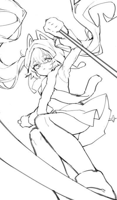 線画とカララフです。