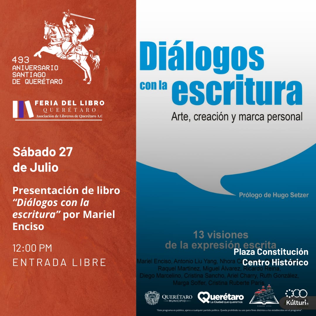 ¡Diálogos con la escritura acompaña a la Asociación de Libreros de #Queretaro  en la Feria del Libro! 
Especial agradecimiento a Ricardo Rabell, presidente de la Asociación de Libreros A.C. por el espacio.  
<a href="/Avanteditorial/">Editorial Avant</a> 
¡Te esperamos! ENTRADA LIBRE