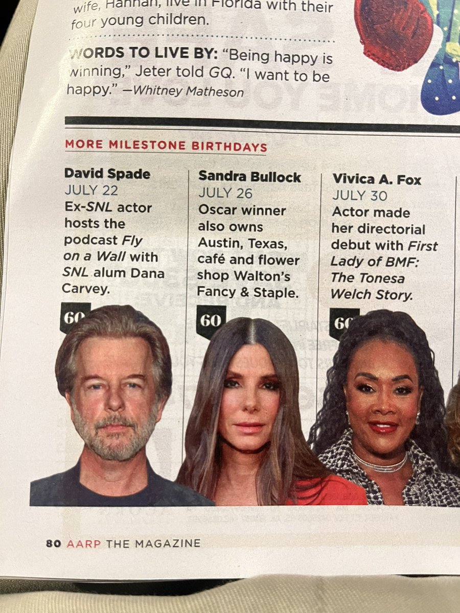 BigD98NY's tweet photo. Happy 60th birthday @DavidSpade. You finally made the big time…you’re in @aarp magazine this month 
🤣🤣

@flyonthewallpod @danacarvey https://t.co/RAKW8QF0FQ