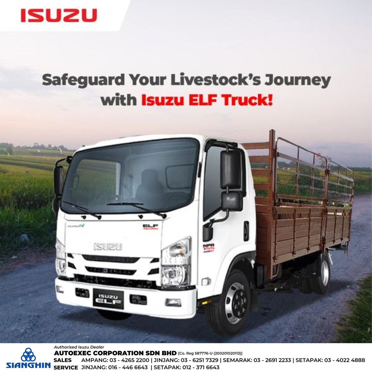sianghin's tweet image. When it comes to transporting your precious livestock, trust the #IsuzuELFTruck for safe &amp;amp; reliable transit. 

#Sianghin #Autoexec #IsuzuAmpang #IsuzuJinjang #IsuzuSemarak #IsuzuSetapak #IsuzuTrucks #IsuzuTruckMalaysia