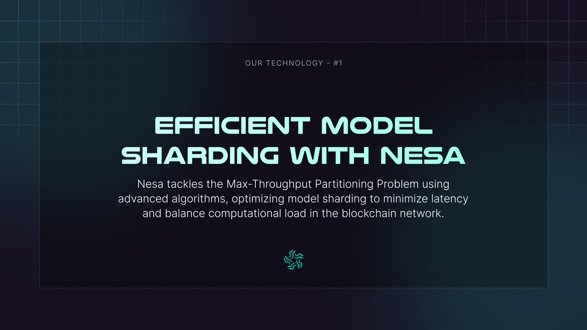 nesaorg's tweet photo. For model sharding, Nesa tackles the NP-hard Max-Throughput Partitioning Problem (MTPP) with advanced proprietary heuristics. Using Kahn's algorithm for maintaining acyclic topological order and dynamic programming with segment trees our SliceGraph algorithm fine-tunes partitioning to minimize latency and balance computational load in the blockchain network.