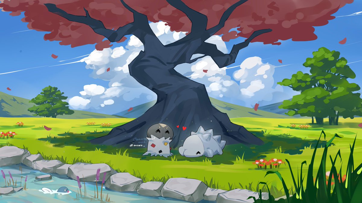 enzore_'s tweet image. Commissioned work for @Cherish0475 
these pokemons 🥰🥰

#artcommission #pokemon #spewpa #snom