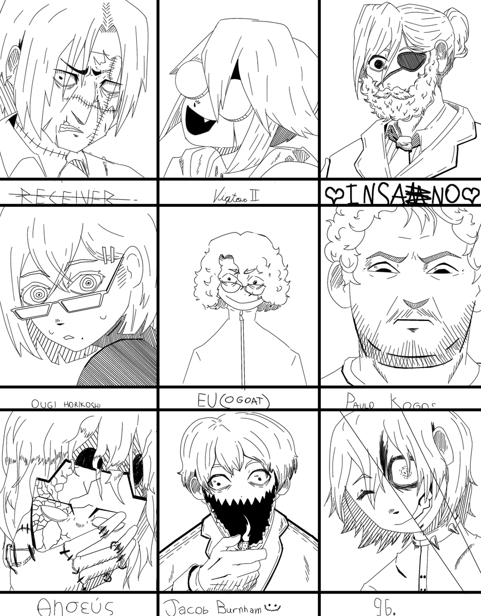 Desenhei meus personagens favoritos que já fiz em RPG
