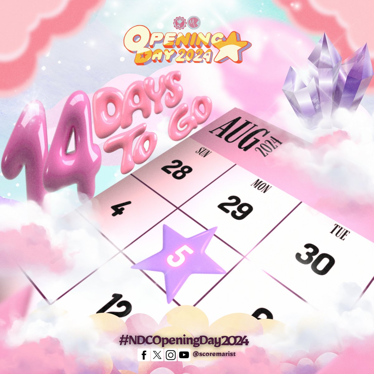 scoremarist's tweet photo. The end of one chapter, the beginning of another. ✨

Mark your calendars📌and get ready to step into the gates of Notre Dame of Cotabato once more, Maristas! 14 days left until we embark on a new magical adventure where we create heartfelt memories!

#NDCOpeningDay2024 https://t.co/2W3ipW4e0e