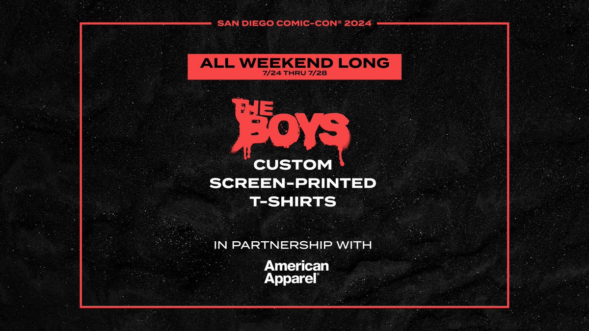 SPTV's tweet photo. Get ready, San Diego Comic-Con! Step inside our TV universe as we bring the epic worlds of #TheBoys, #TwistedMetal, and #CobraKai to life at our booth. Stop by July 24-28 for an unforgettable experience.  📺 #ComicCon2024

Enjoy fireside chats, games &amp; giveaways all weekend. https://t.co/IgF96teEwf