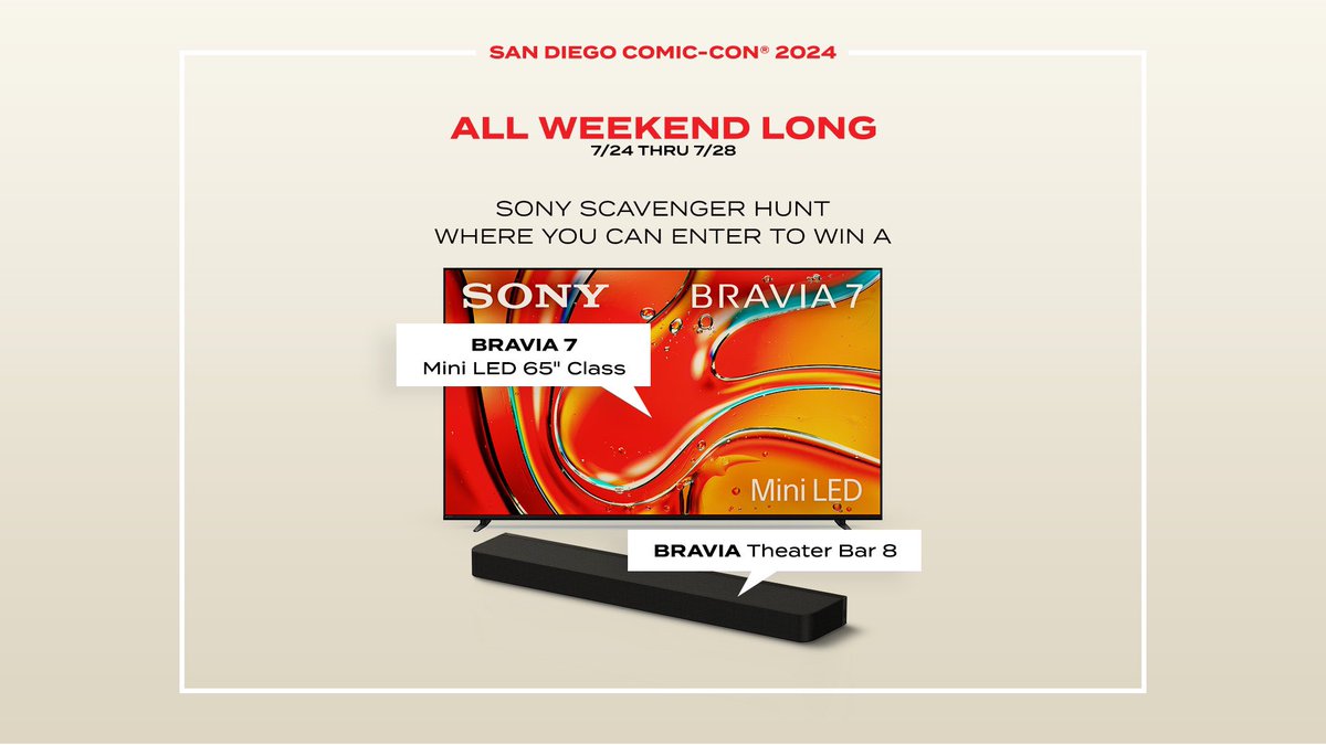 SPTV's tweet photo. Get ready, San Diego Comic-Con! Step inside our TV universe as we bring the epic worlds of #TheBoys, #TwistedMetal, and #CobraKai to life at our booth. Stop by July 24-28 for an unforgettable experience.  📺 #ComicCon2024

Enjoy fireside chats, games &amp; giveaways all weekend. https://t.co/IgF96teEwf