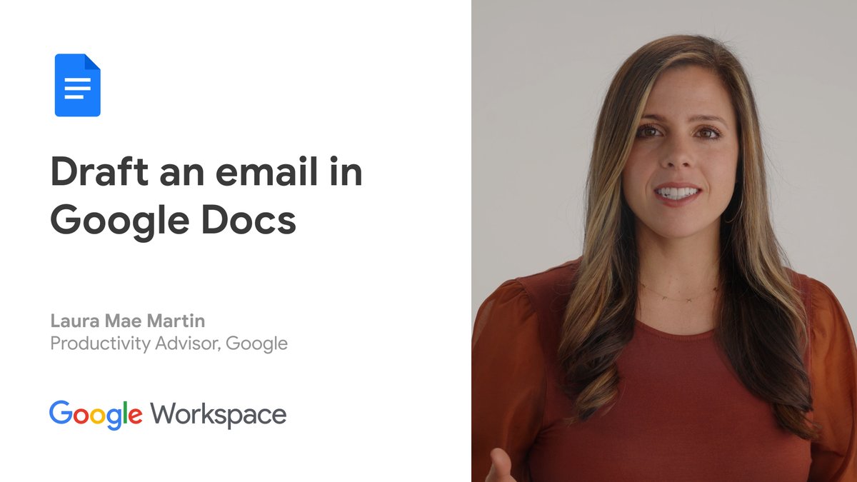 📧✨ Draft your emails in <a href="/googledocs/">Google Docs</a> with the email building block! Mention recipients with @, make suggestions, finalize and send! You can even share and collaborate with your team → goo.gle/3Y9nPKx