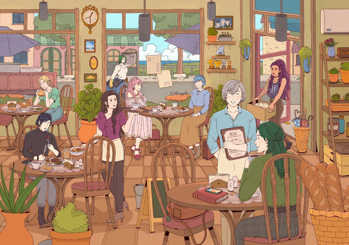 ashe's little restaurant🍝 my full piece for <a href="/ourtownzine/">Our Town 🐮 Project Complete!</a>!! 

leftover sales are now open till 9/4! 🛒⬇️
