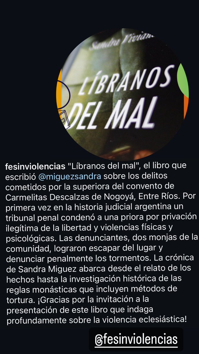 Gracias <a href="/lascorrectoras/">María de los Ángeles</a> <a href="/FeSinViolencias/">Proyecto contra las violencias en las iglesias</a> por esta recomendación