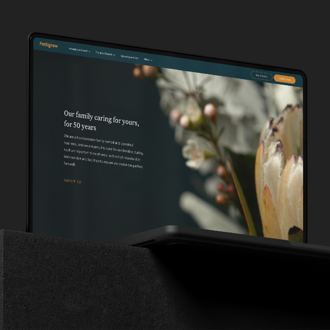 headjamcreative's tweet image. Re-introducing a family-owned, independent, funeral service to the community — Pettigrew ✨ Full case study visit hubs.la/Q02FpjNL0