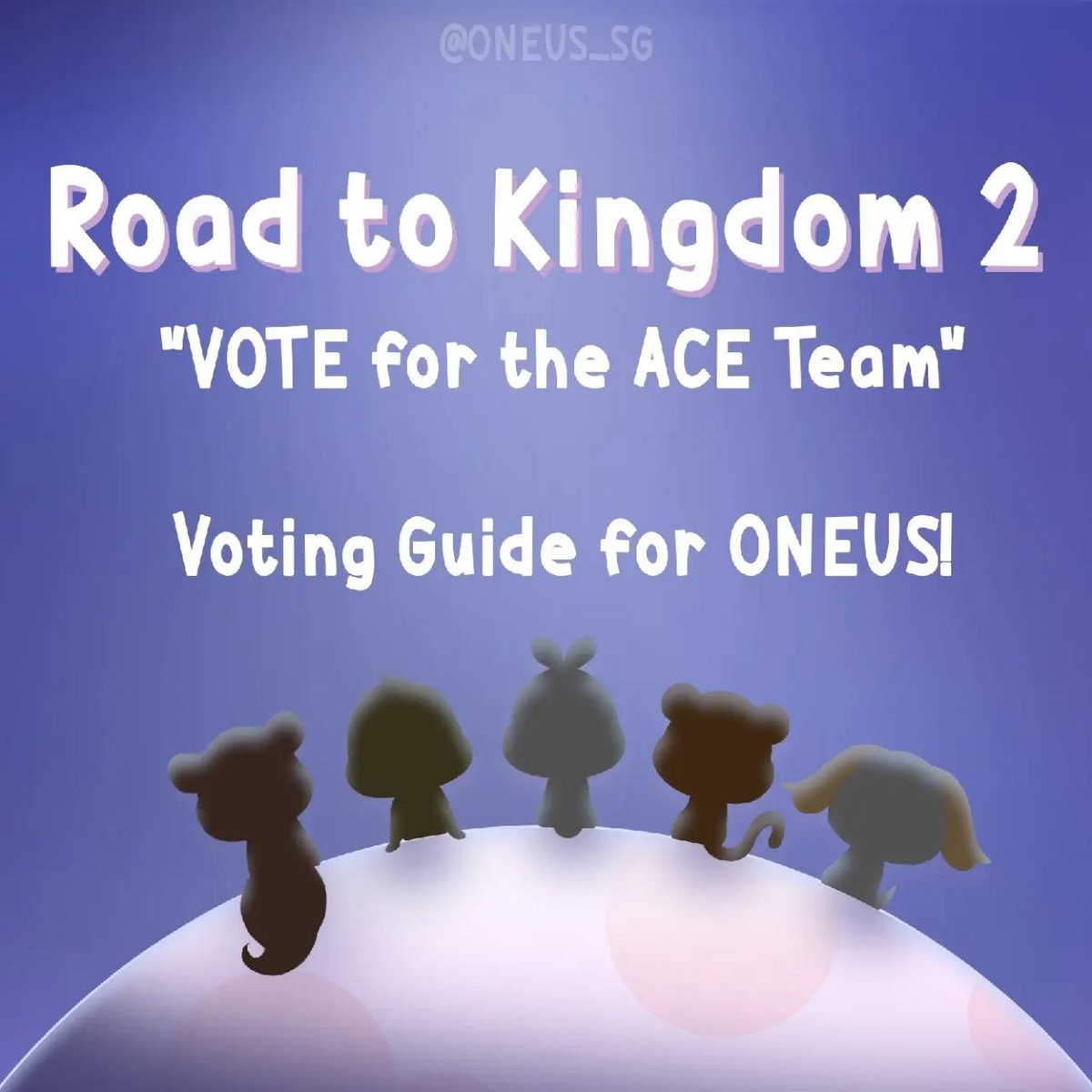 ONEUS_SG's tweet photo. SG TOMOON! 🇸🇬🌙🌍

Are we ready for another season of Road to Kingdom with ONEUS?

Let's help our boys by downloading the Mnet Plus mobile app and joining the pre-voting today!

#ROADTOKINGDOM #로드투킹덤
#ROADTOKINGDOM_PREVOTE
#ROADTOKINGDOM2 #로드투킹덤2
#ONEUS #원어스 https://t.co/h9eOXgrQg6
