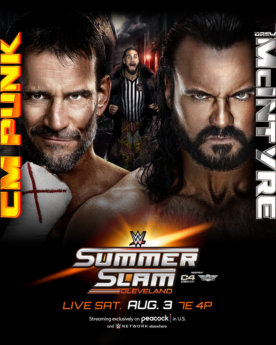 CM Punk and <a href="/DMcIntyreWWE/">Drew</a> finally clash in the ring at #SummerSlam ... with a VERY special guest referee in <a href="/WWERollins/">Seth Rollins</a>! 👀

📍 CLEVELAND
🎟️ ticketmaster.com/event/05006099…