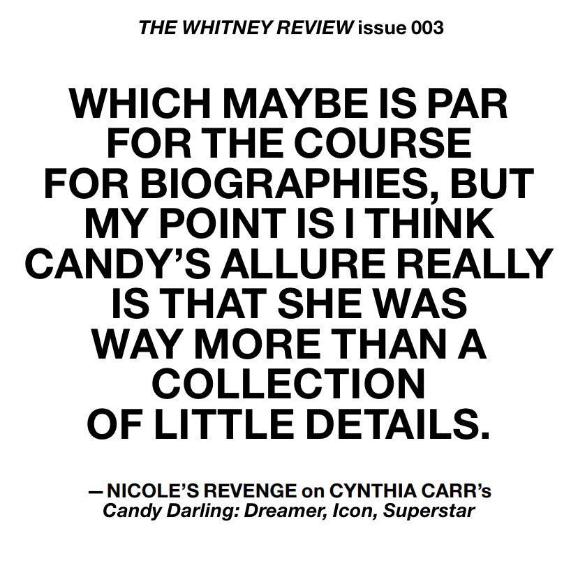 The Whitney Review of New Writing tweet media