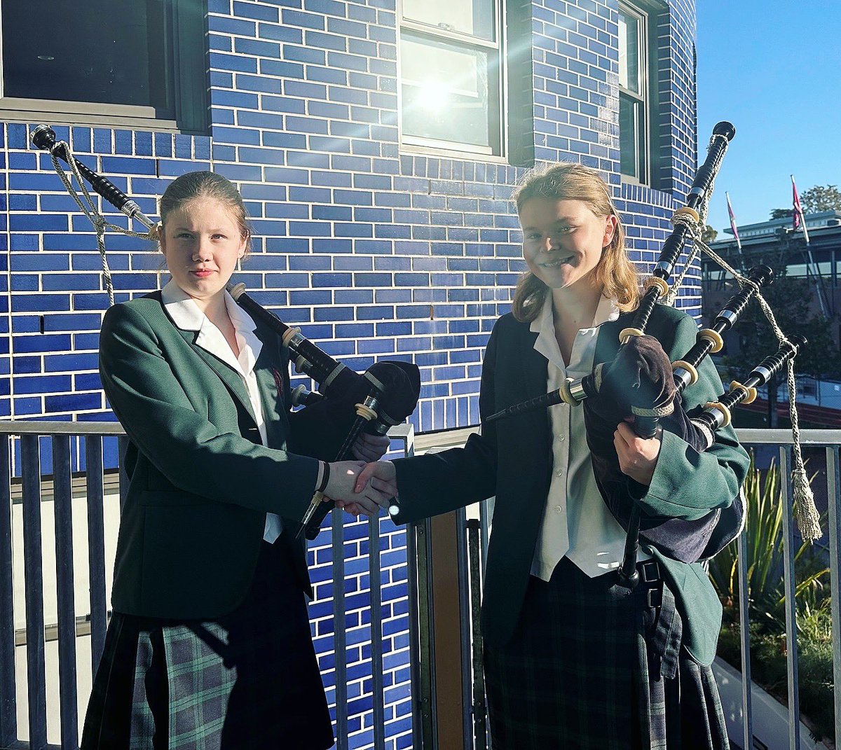 A memorable start to Term 3 with our very first lone pipers, Jasmine &amp; Minnie, performing for the last time before graduating🙌 Welcome to our new lone pipers, Cathy (Year 11) &amp; Ella (Year 10)!❤️

#plcsydney