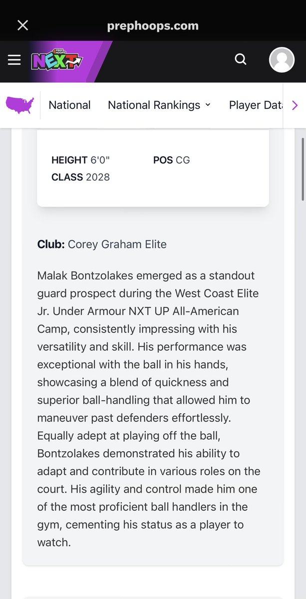Ma1ak1of1's tweet photo. Prep Hoops Write Up✍🏾📝 from the West Coast Elite Jr. Under Armour NXT UP All-American Camp. @PrepHoops @PrepHoopsNext https://t.co/A4HIHsqoJf