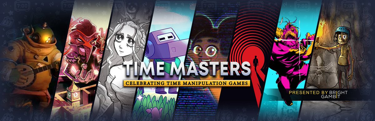 bright_gambit's tweet photo. The #TimeMasters Sale is almost over! ⌛
⏪ Turn back time and grab these deals before they're gone! Ready to rewind and save? 💾 🎮
✨ https://t.co/82N2u1csW5 ✨
#steam #indiegames https://t.co/jsh4qeeoxC