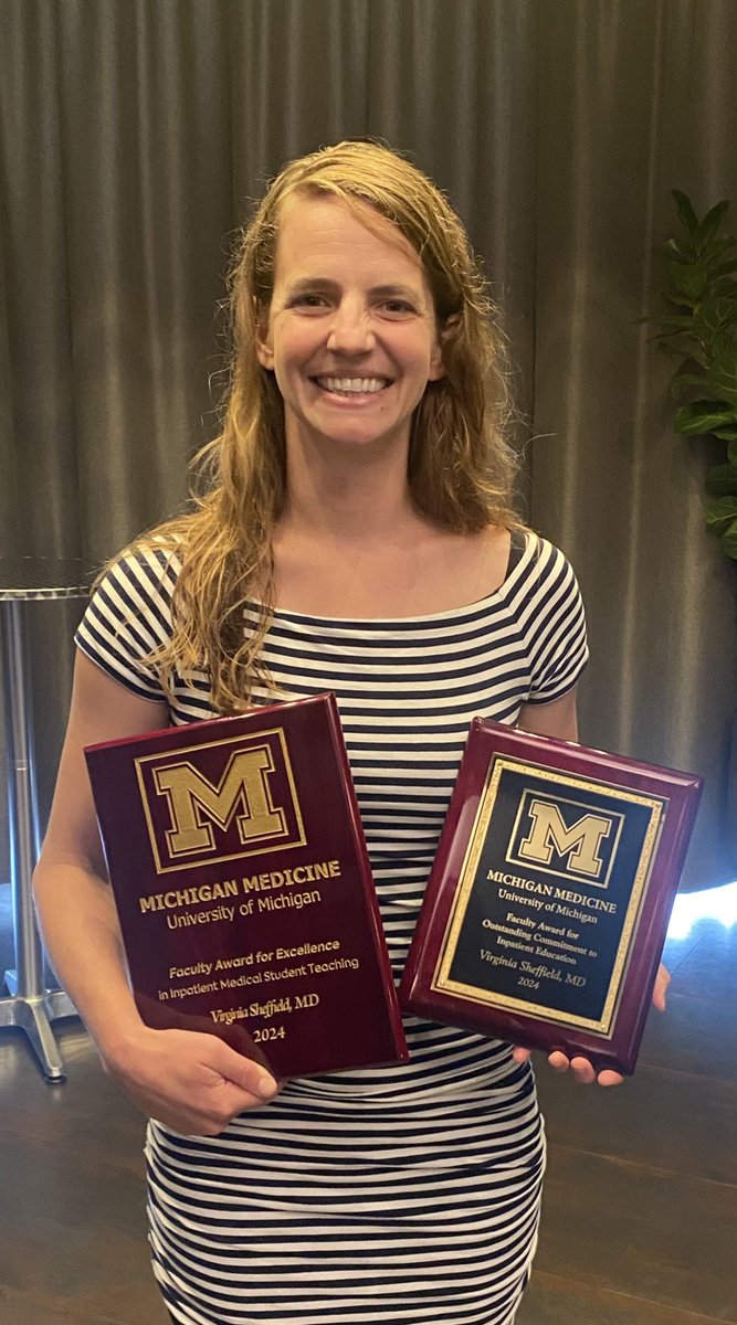 Sanjay Saint (@sanjaysaint) on Twitter photo Not one but TWO teaching awards tonight for Dr Ginny Sheffield: one from <a href="/UMich/">University of Michigan</a> Medical Students and one from <a href="/UMich/">University of Michigan</a> Residents!
๐๐ฝ๐๐๐ฝ Not one but TWO teaching awards tonight for Dr Ginny Sheffield: one from <a href="/UMich/">University of Michigan</a> Medical Students and one from <a href="/UMich/">University of Michigan</a> Residents!
๐๐ฝ๐๐๐ฝ