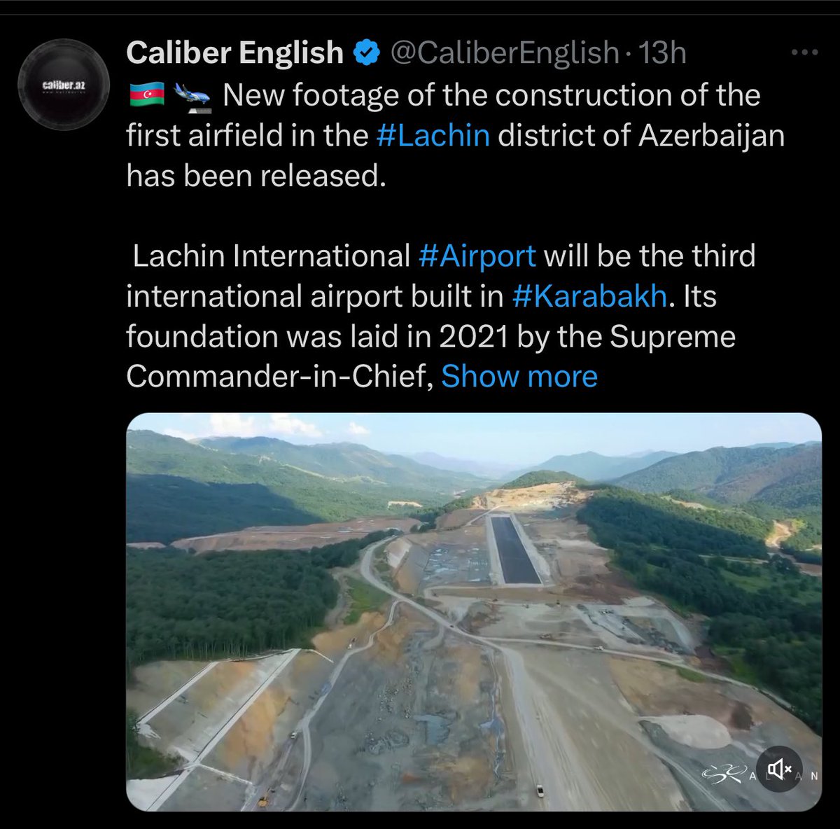 LindseySnell's tweet photo. Azerbaijan, host of COP29, is building a THIRD airport in the tiny enclave which had a population of less than 150k before AZ ethnically cleansed it. Very green.

But maybe the buses from the charter flights will be electric. https://t.co/55n7xdMOmF