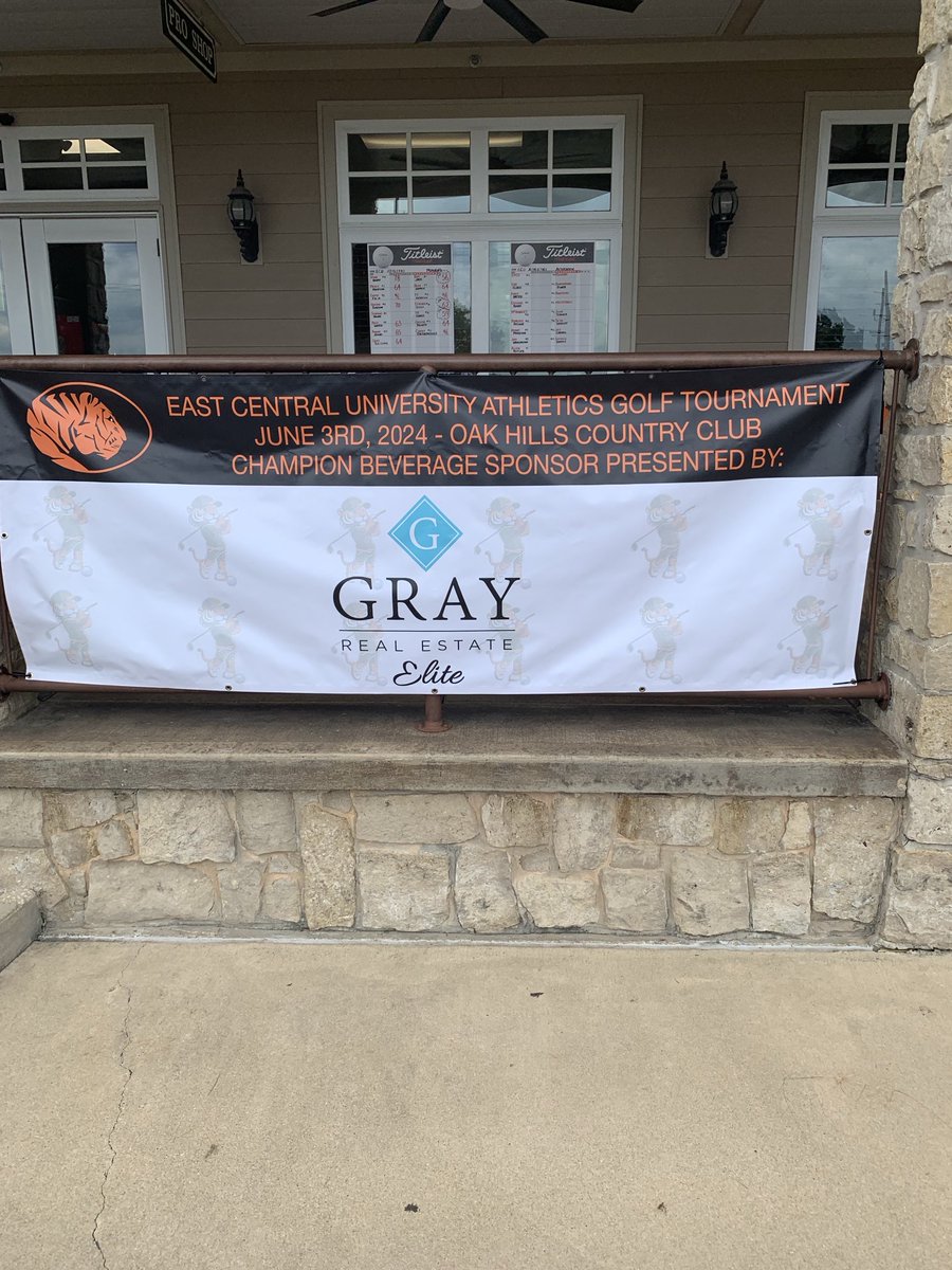 Great time today playing in my first East Central University Fundraiser. Thank you Oak Hills Country Club!