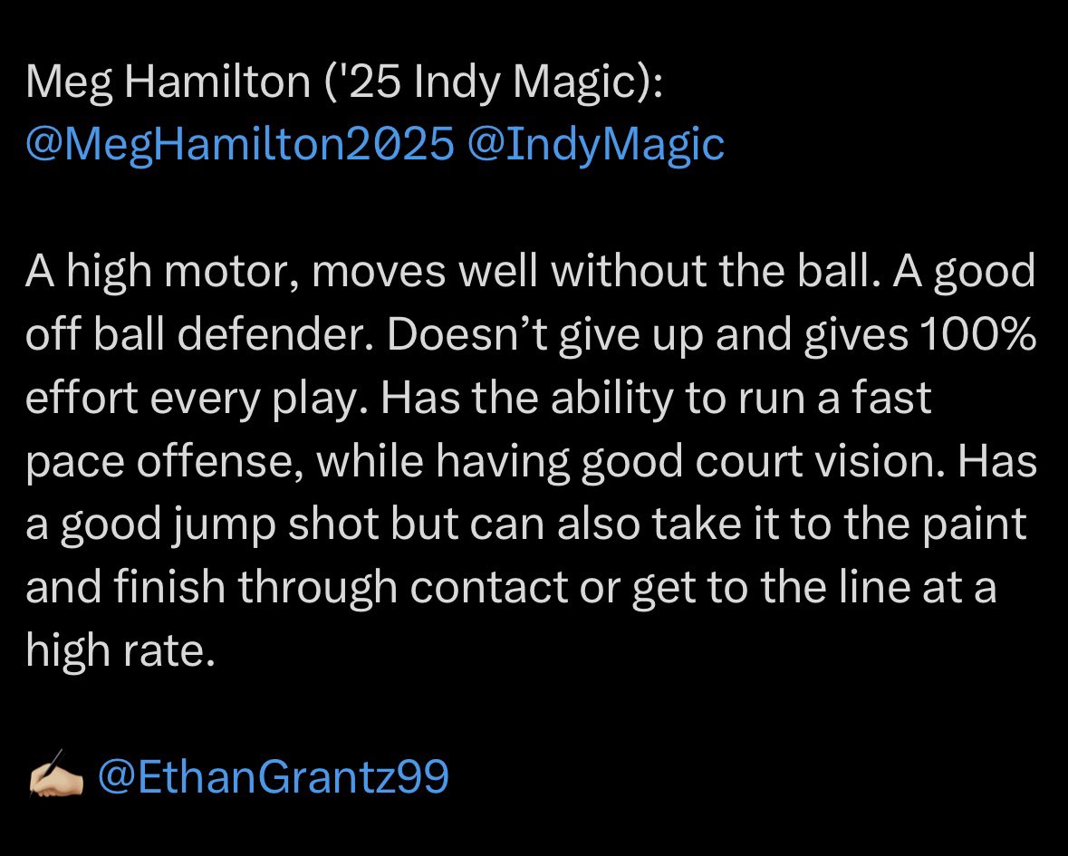 MegHamilton2025's tweet photo. Thank you @riseupsports1 and @EthanGrantz99 for the write up! Thanks for noticing the effort. Always giving 100%! 🏀💪

@IndyMagic @ladyrocksbb @Kelvin9475 @BlandingThough1 https://t.co/8g24ByGnPV